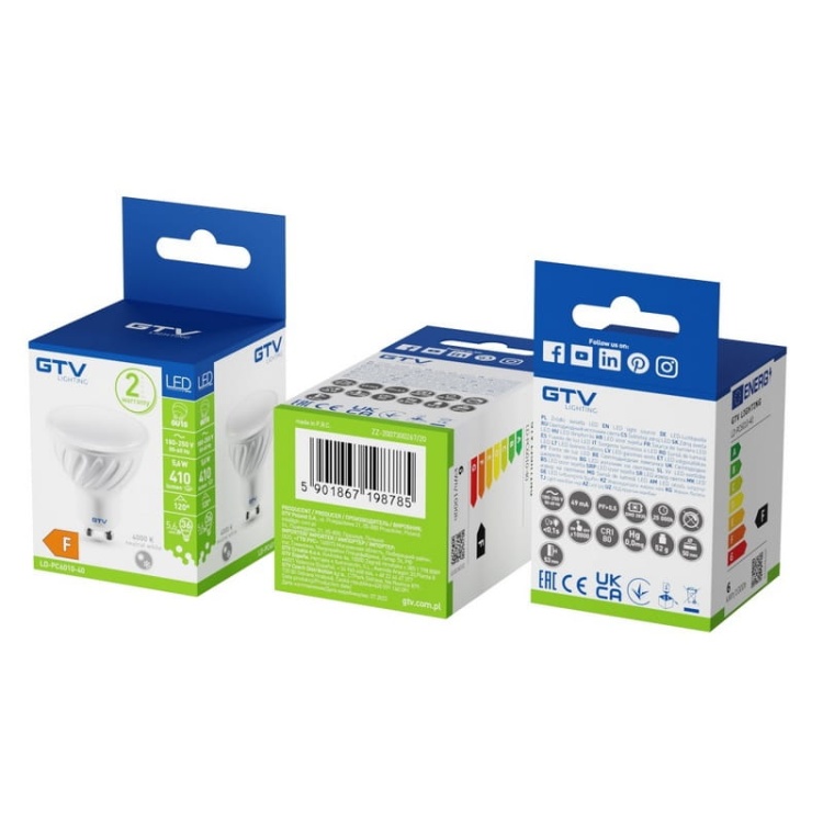 Żarówka LED GU10 5.6=36W 410lm 4000K b. neutralna 230V 120° GTV opakowanie.jpg