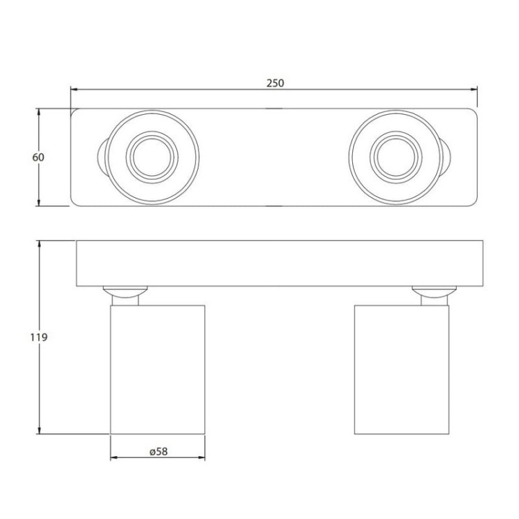 Oprawa ścienna SANTO BIS biała wymiary.jpg