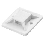 Uchwyt opaski kablowej, samoprzylepny, 20x20 mm, biały, 50 sztuk