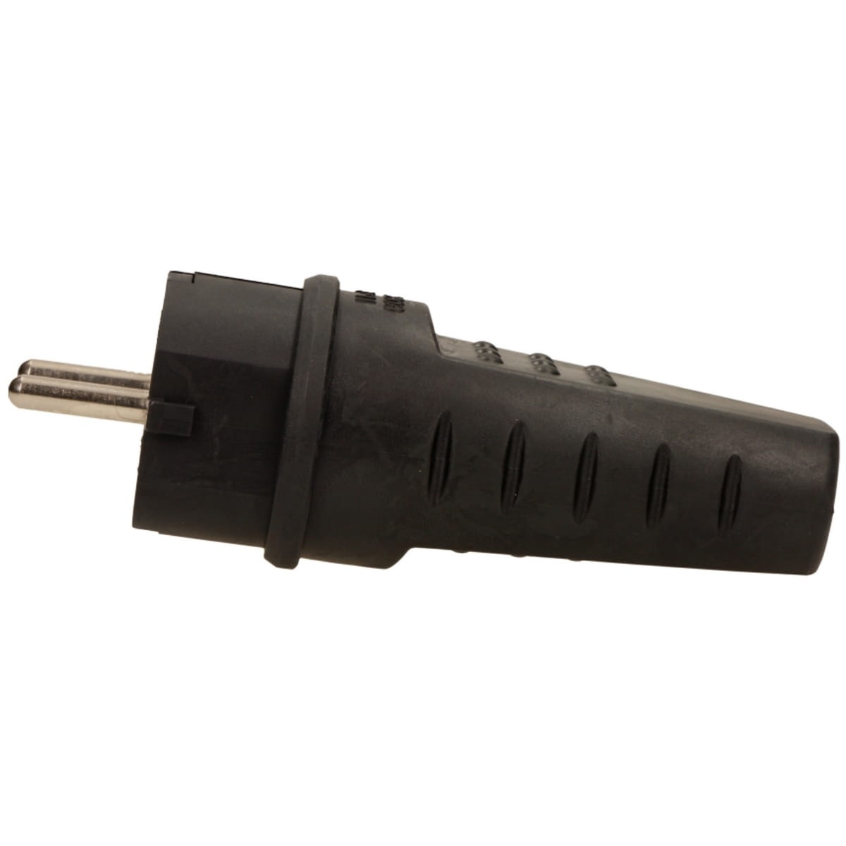 Wtyczka gumowa prosta IP44, czarna
