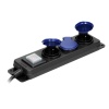 Przedłużacz warsztatowy bryzgoszczelny z wyłącznikiem IP44, 3 gniazda 2P+Z IP44, przewód gumowy, H05RR-F 3x1,5mm², długość 3m
