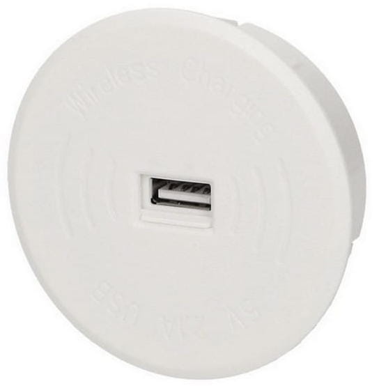 Bezprzewodowa ładowarka indukcyjna z dodatkowym portem USB, biała