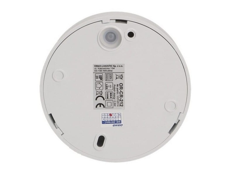 Mikrofalowy czujnik ruchu z osłoną, 360st. IP20, 1200W, natynkowy