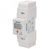 1-fazowy wskaźnik zużycia energii elektrycznej, 80A, dodatkowy wskaźnik, wyjście impulsowe, przycisk RESET, 2 moduły, DIN TH-35mm