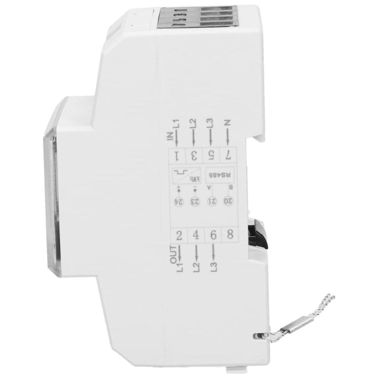 3-fazowy licznik energii elektrycznej, 80A, port RS-485, wielotaryfowy, 4,5 moduły, DIN TH-35mm