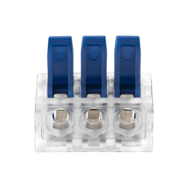Złączka instalacyjna zaciskowa 3-przewodowa; na dowolny przewód 0,75-4mm²; IEC 450V/32A; 10 szt.