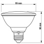 Żarówka LED Philips MAS LEDspot VLE D 9.5-75W PAR30S E27 927 b. ciepła 2700K 740lm 25° CRI=90 wymiary.jpg