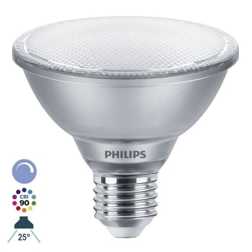 Żarówka LED reflektorowa Philips MAS LEDspot VLE D 9.5-75W PAR30S E27 930 b. ciepła 3000K 760lm 25° CRI=90.jpg