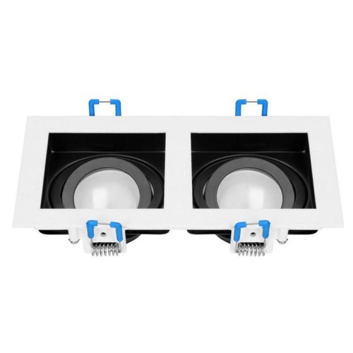YOP 2 ramka dekoracyjna oprawy punktowej, MR16/GU10 max 2x50W, regulowana biała+czarna