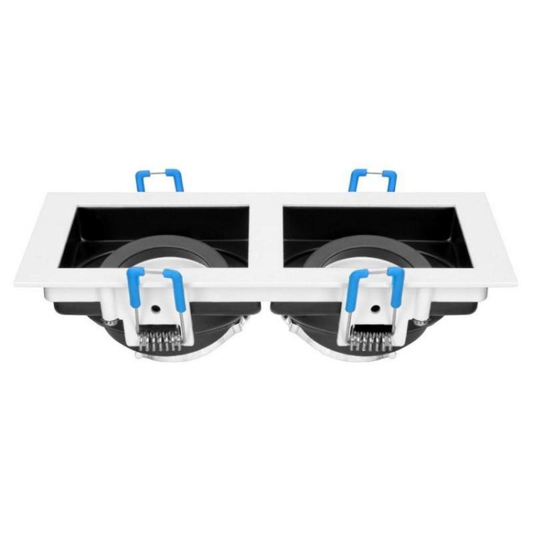 YOP 2 ramka dekoracyjna oprawy punktowej, MR16/GU10 max 2x50W, regulowana biała+czarna