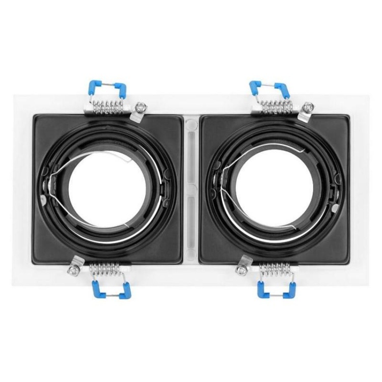 YOP 2 ramka dekoracyjna oprawy punktowej, MR16/GU10 max 2x50W, regulowana biała+czarna