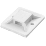 Uchwyt opaski kablowej, samoprzylepny, 30x30 mm, biały, 50 sztuk