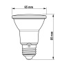 Żarówka LED reflektorowa Philips MAS LEDspot VLE D 6-50W PAR20 E27 940 b. neutralna 4000K 540lm 40° CRI=90 wymiary.jpg