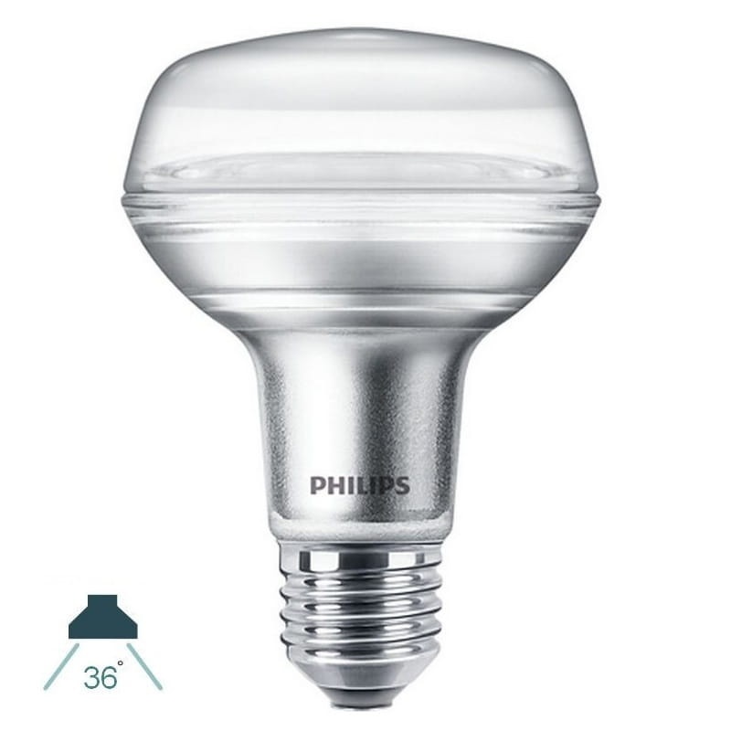 Żarówka LED reflektorowa Philips CorePro LEDspot R80 4-60W E27 827 b. ciepła 36D 345lm.jpg