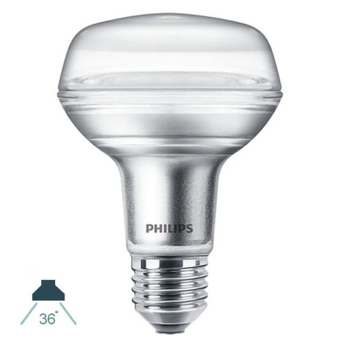 Żarówka LED reflektorowa Philips CorePro LEDspot R80 4-60W E27 827 b. ciepła 36D 345lm.jpg