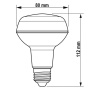 Żarówka LED reflektorowa Philips CorePro LEDspot R80 4-60W E27 827 b. ciepła 36D 345lm wymiary.jpg