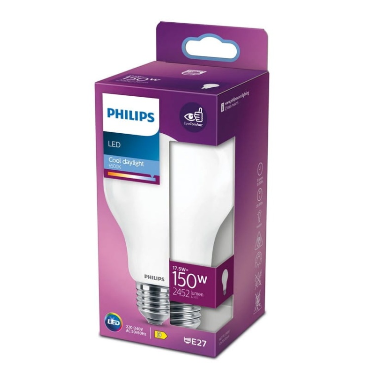 Żarówka LED Classic A67 E27 17.5W=150W 2452lm 6500K PHILIPS opakowanie.jpg