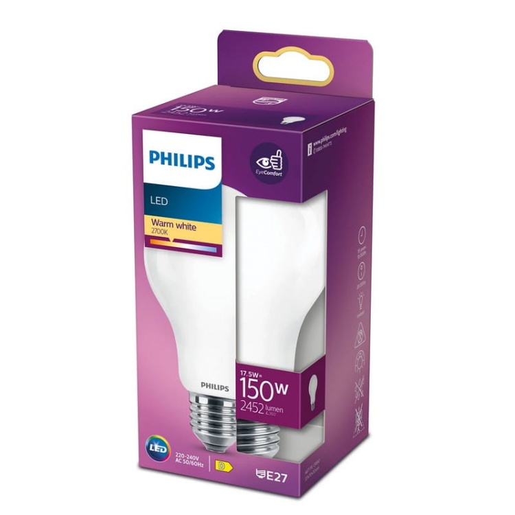 Żarówka LED Classic A67 E27 17.5W=150W 2452lm 2700K PHILIPS opakowanie.jpg