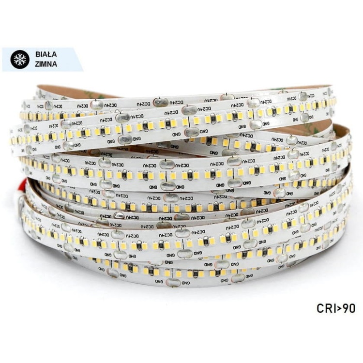 Taśma LED 24V 20W/1m biała zimna 1560lm/1m diody smd 2216 IP00