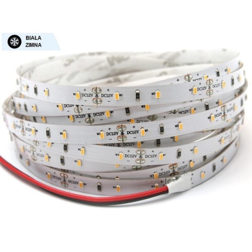Taśma LED 6W/1m biała zimna 580lm/1m diody smd 3014 IP00
