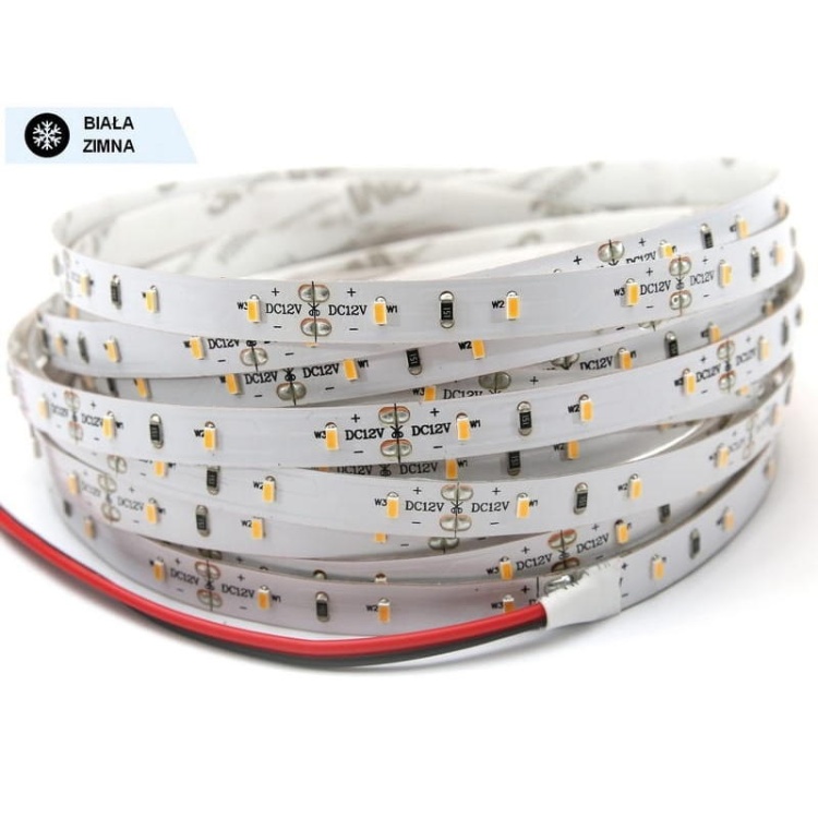 Taśma LED 6W/1m biała zimna 580lm/1m diody smd 3014 IP00