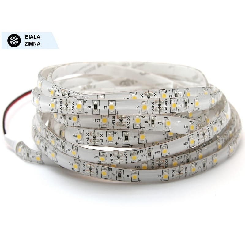 Taśma LED 3,8W/1m biała zimna 340lm diody smd 3528 IP63