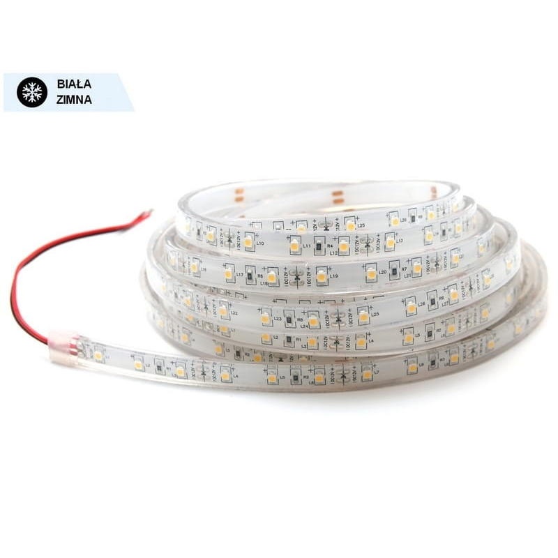 Taśma LED 3,8W/1m biała zimna 320lm/1m diody smd 3528 IP68