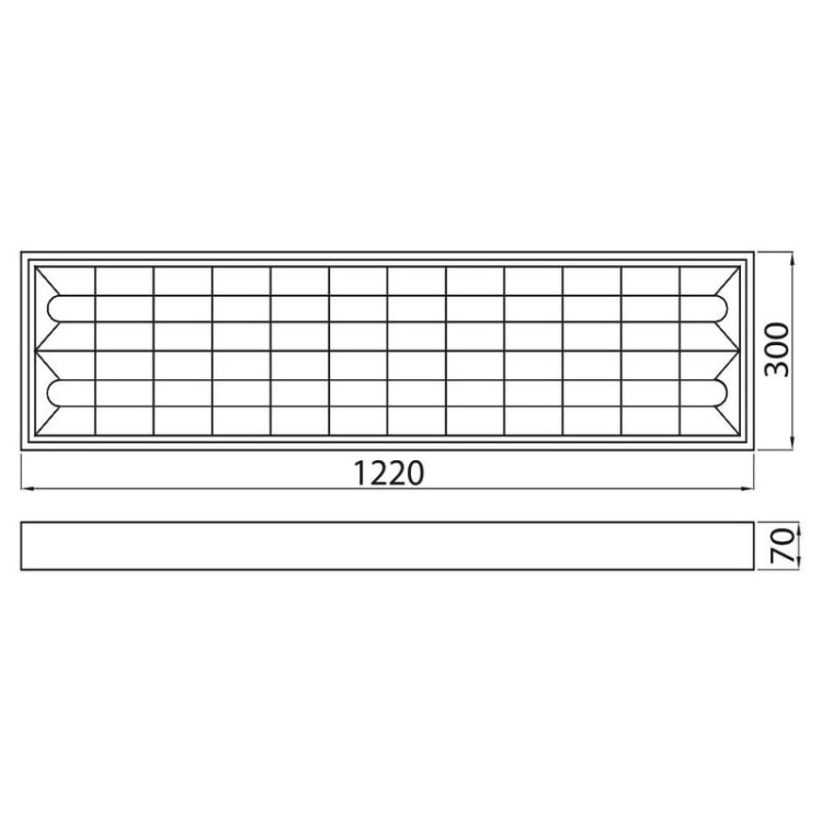Oprawa rastrowa natynkowa RASTRO LED 2xT8 LED-J 120cm biała G-TECH wymiary.jpg