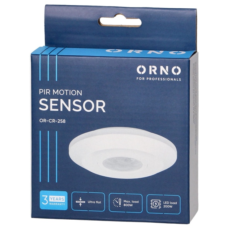 Czujnik ruchu 360 st. IP20, 800W, ultra płaski - 2,5cm, mini