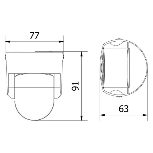 Czujnik ruchu PIR CR-9 MINI natynkowy detekcja 180 i 360° do 12m biały IP65 GTV wymiary.jpg