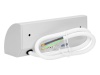 Gniazdo meblowe ładowarka USB przewód 0,5m 1x2P+Z 2xUSB schuko srebrne bok