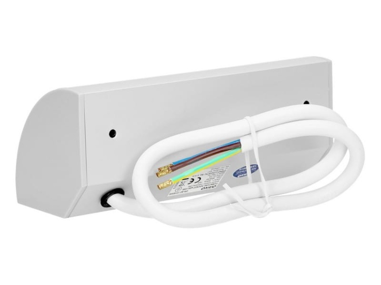 Gniazdo meblowe ładowarka USB przewód 0,5m 1x2P+Z 2xUSB schuko srebrne bok