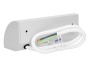 Gniazdo meblowe ładowarka USB przewód 0,5m 1x2P+Z 2xUSB schuko srebrne bok