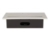 Gniazdo meblowe wpuszczane w blat z grubym rantem 2x2P+Z 3xUSB srebrne