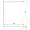 Ramka do paneli LED 60x60 aluminium
