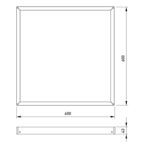 Ramka do paneli LED 60x60 aluminium