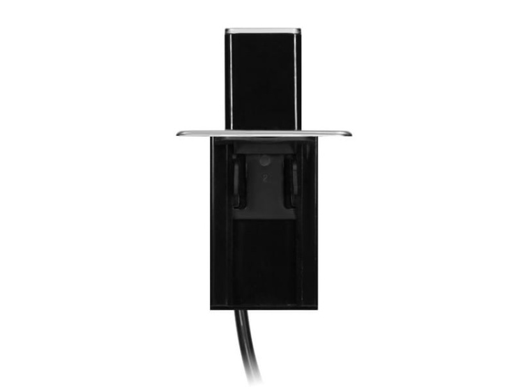 Gniazdo wysuwane z blatu z frezowanym rantem ładowarką USB przewód 2m 3x2P+Z 2xUSB schuko srebrne