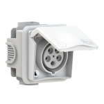 Gniazdo podtynkowe przelotowe 3P+N+E 16A IP44 5P białe 885-6V PCE