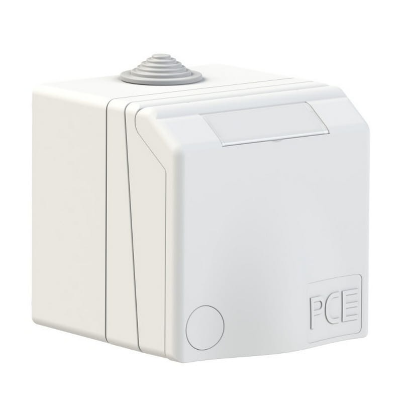 Gniazdo natynkowe 16A 2P+Z IP44 białe 863108V PCE.jpg