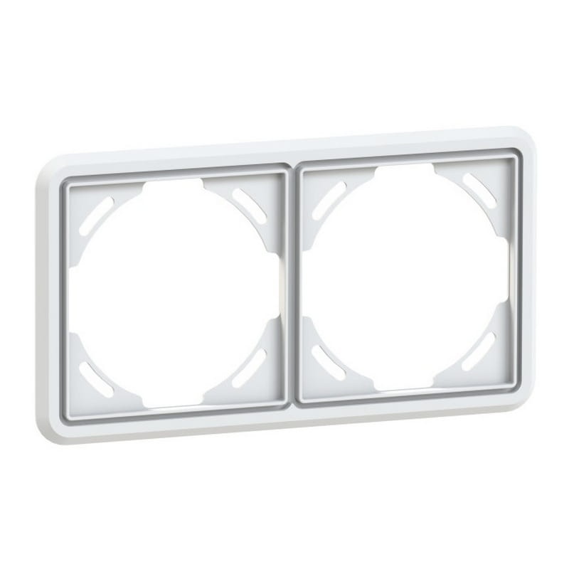 Ramka podwójna z uszczelką biała 9022 PCE