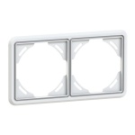 Ramka podwójna z uszczelką biała 9022 PCE