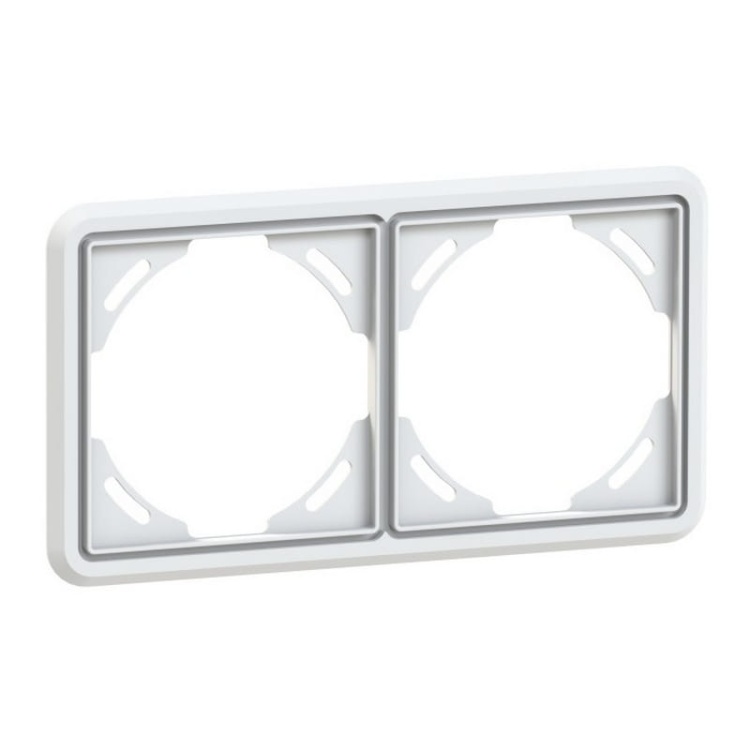 Ramka podwójna z uszczelką biała 9022 PCE