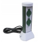 Słupek ogrodowy MOSER 37cm 2x2P+Z szary PCE.jpg