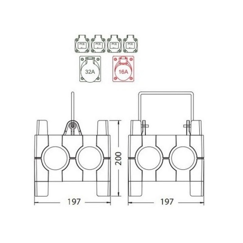 Rozdzielnica przenośna NYSA IP44 9030012W PCE wymiary.jpg
