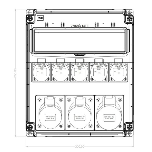 Rozdzielnica natynkowa OPOLE IP44 909110001W PCE wymiary.jpg