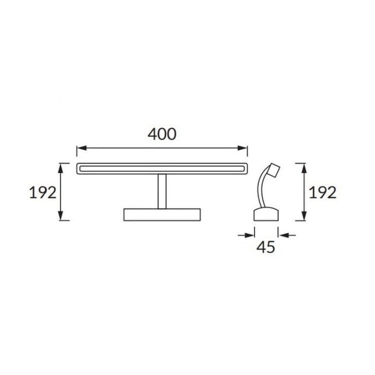 Kinkiet ANITA LED chrom 40cm 8W 1070lm b.neutralny IP44 STRÜHM wymiary.jpg
