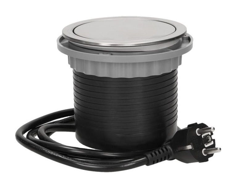 Instrukcja obsługi Gniazdo Ø10cm wysuwane z blatu z ładowarką USB przewód 1,5m schuko INOX