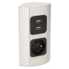 Gniazdo meblowe ładowarka USB przewód 0,5m 1x2P+Z 2xUSB bok