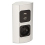 Gniazdo meblowe ładowarka USB przewód 0,5m 1x2P+Z 2xUSB bok
