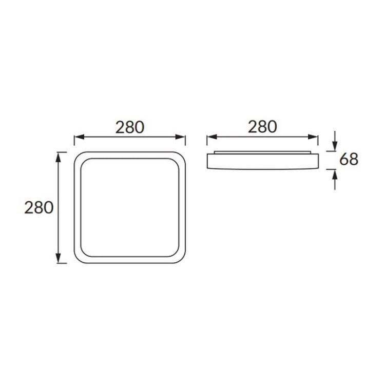 Plafon oświetleniowy z czujnikiem ruchu SOLA LED D SLIM MVS 20W 280mm 1360lm b. neutralny IP44 STRÜHM wymiary.jpg